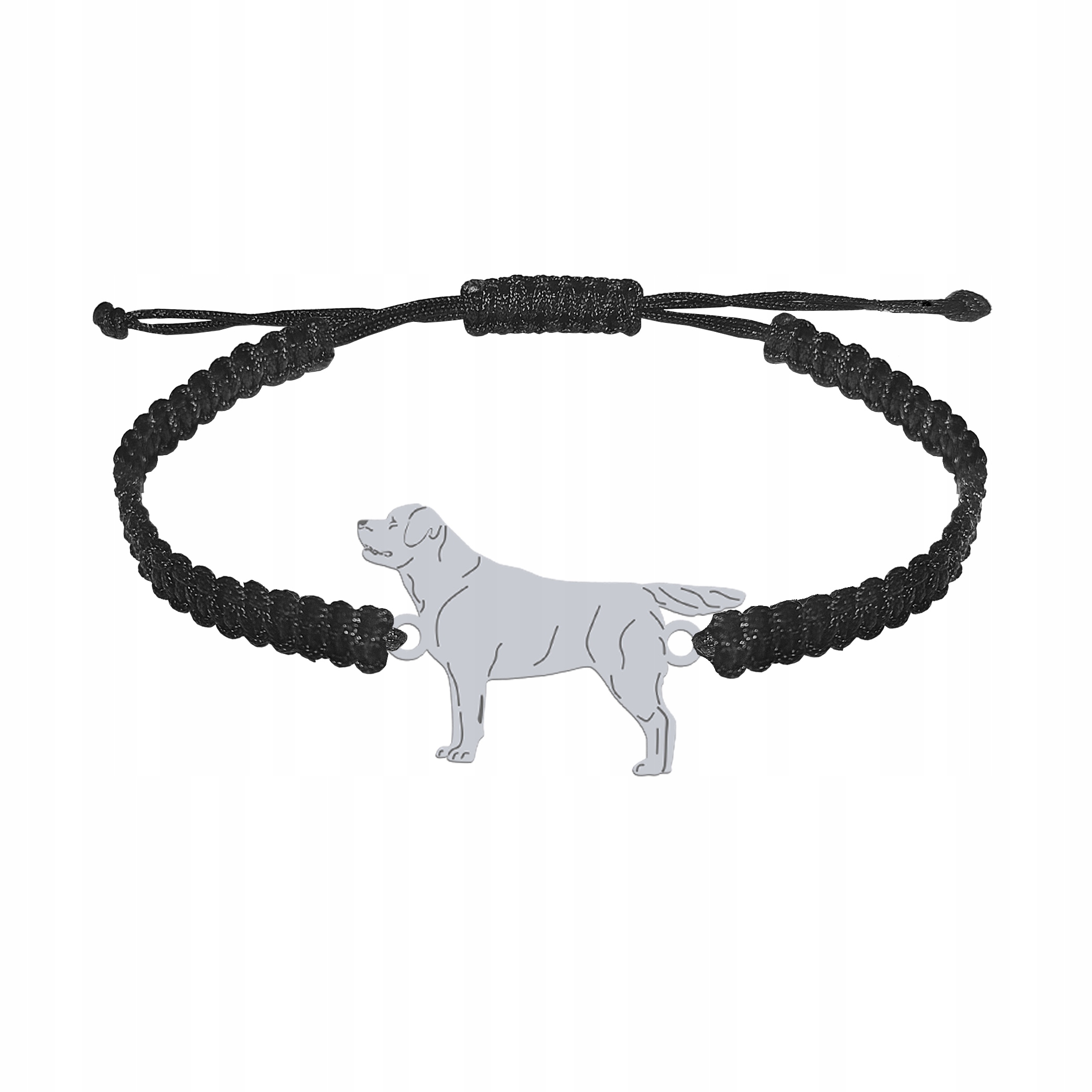 Stříbrný náramek s labradorským retrívrem 925 Makramé Šperky Gravírování