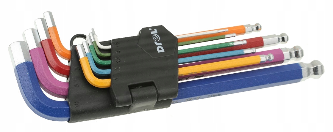 

Klucze Sześciokątne Z Kulką Imbusowe 1,5-10 mm 9x