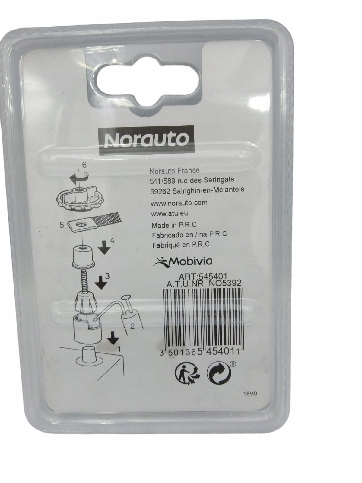 Zaciski biegunów akumulatora Arelco Norauto 2 szt Numer katalogowy części 545401