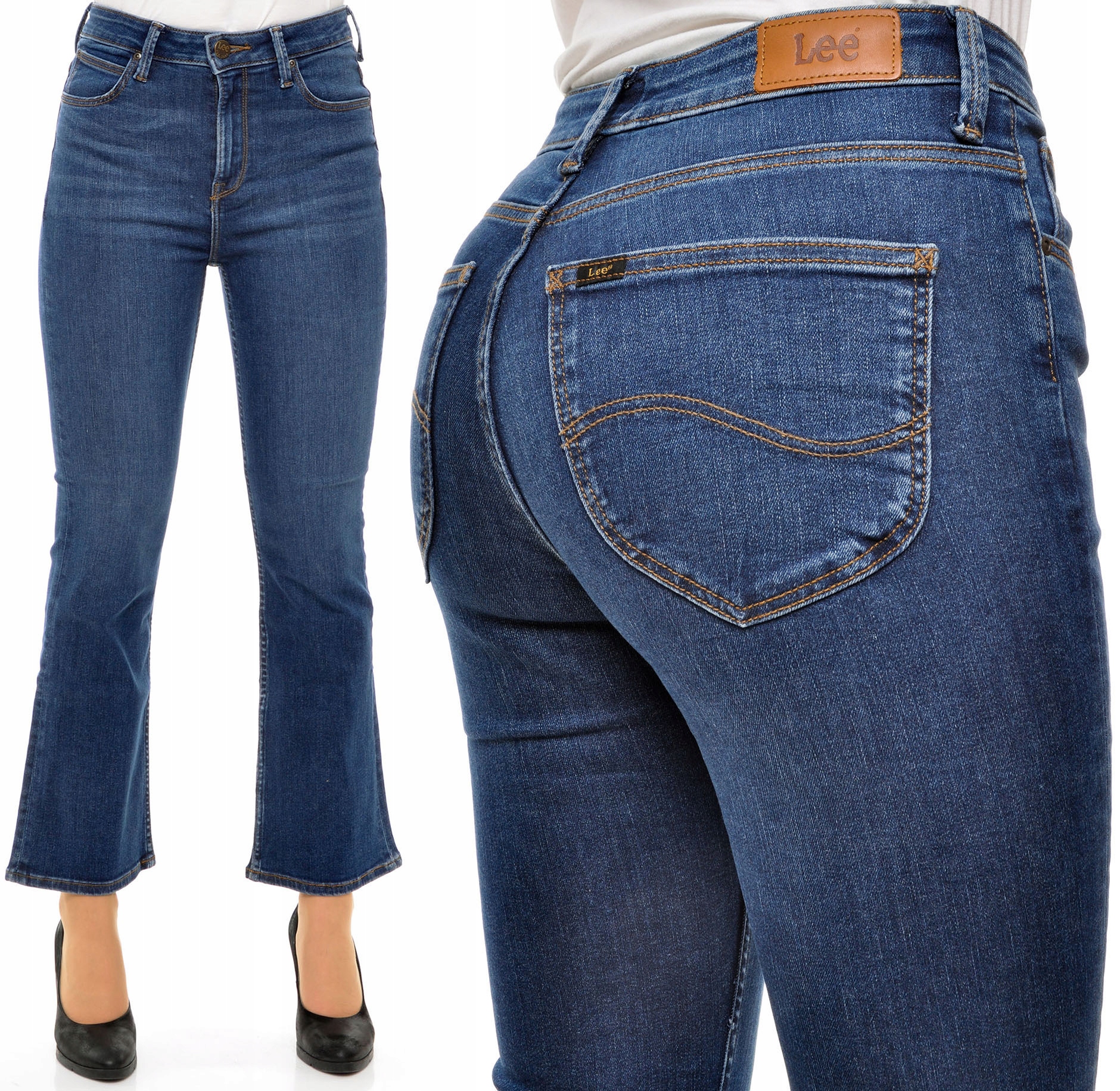 

Lee spodnie High skinny blue Kicked Flare W28 L33