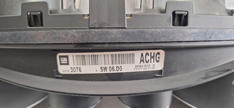 dials OPEL INSIGNIA A 22783076