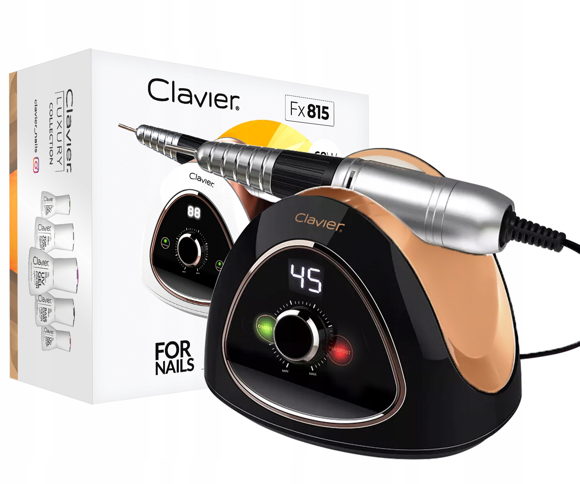 FREZARKA manicure pedicure hybrydy żele mocna 68w Model fx815