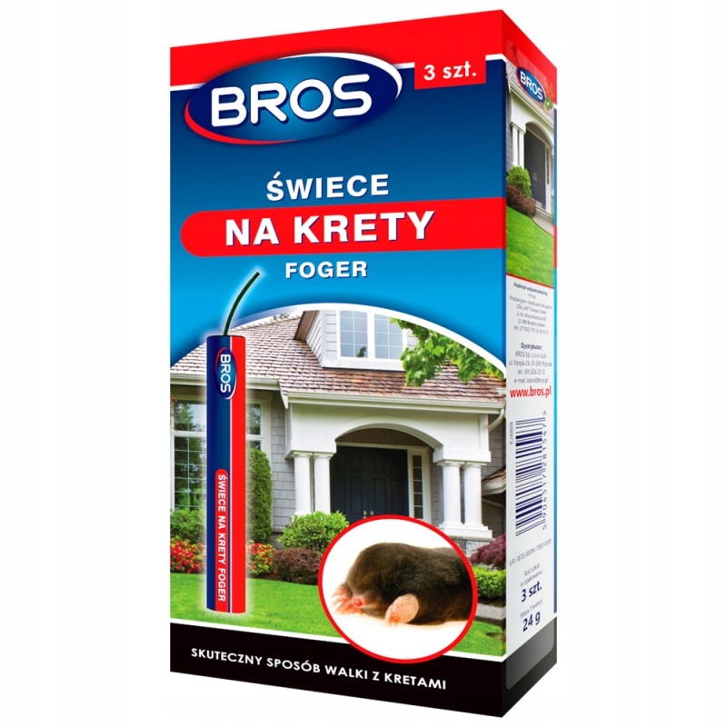 

Bros Środek Świece Na Krety Odstraszacz Kretów