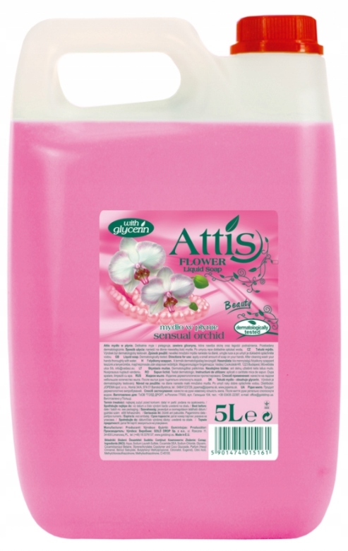 

Mydło W Płynie Attis Różowe Orchidea/róża Zapas 5L