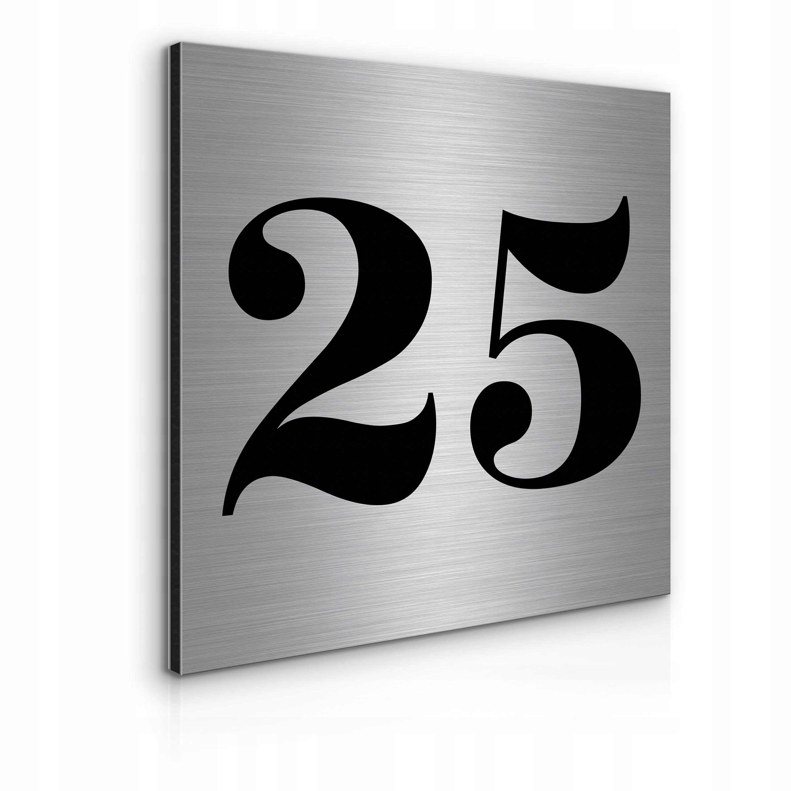 NIERDZEWNY NUMER NA DOM 24x24cm TABLICZKA ADRESOWA Z NUMEREM DOMU ALUMINIUM