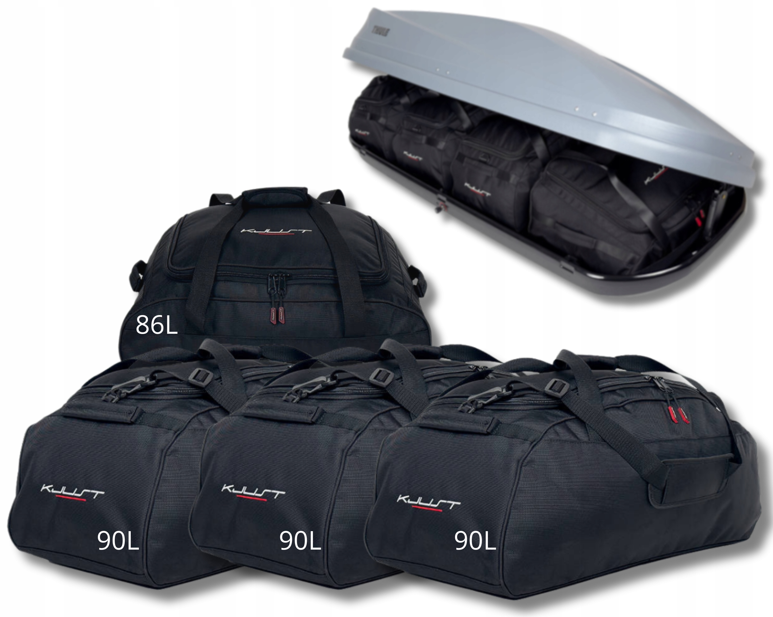 Sada tašiek Kjust do strešného boxu Thule Touring L, 4 ks