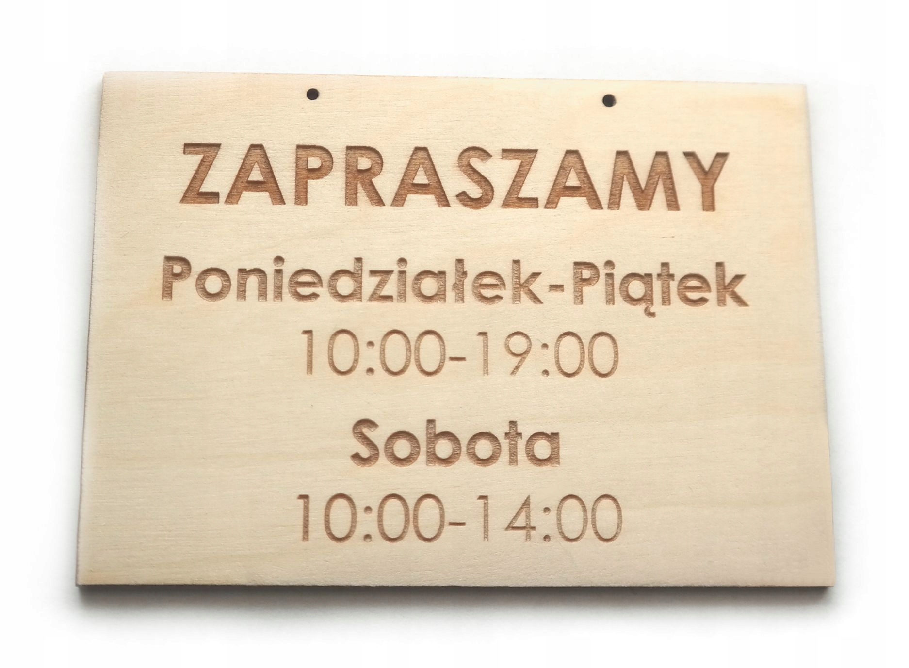 Drewniana Tabliczka GODZINY OTWARCIA A4 dwustronna Marka inny