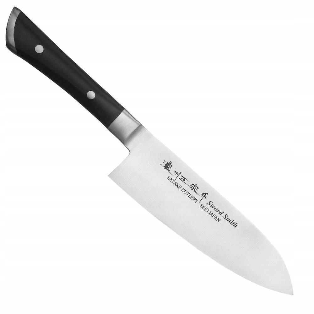 Satake Hiroki Japonský ostrý kuchynský nôž Santoku na zeleninu 56 Hrc 17 cm