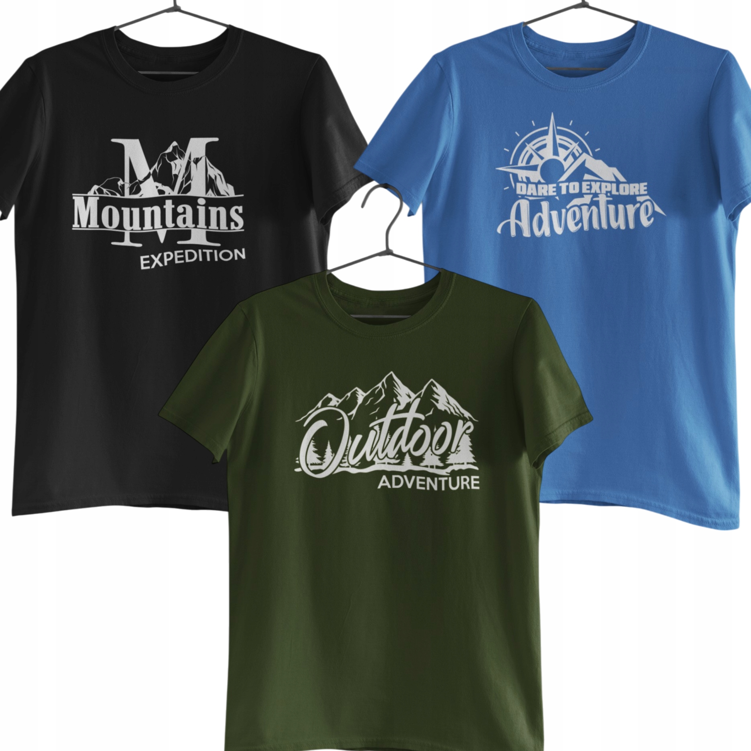 Tričko Pánská sada 3ks triček komplet 3pack Adventure Outdoor do hor 3XL