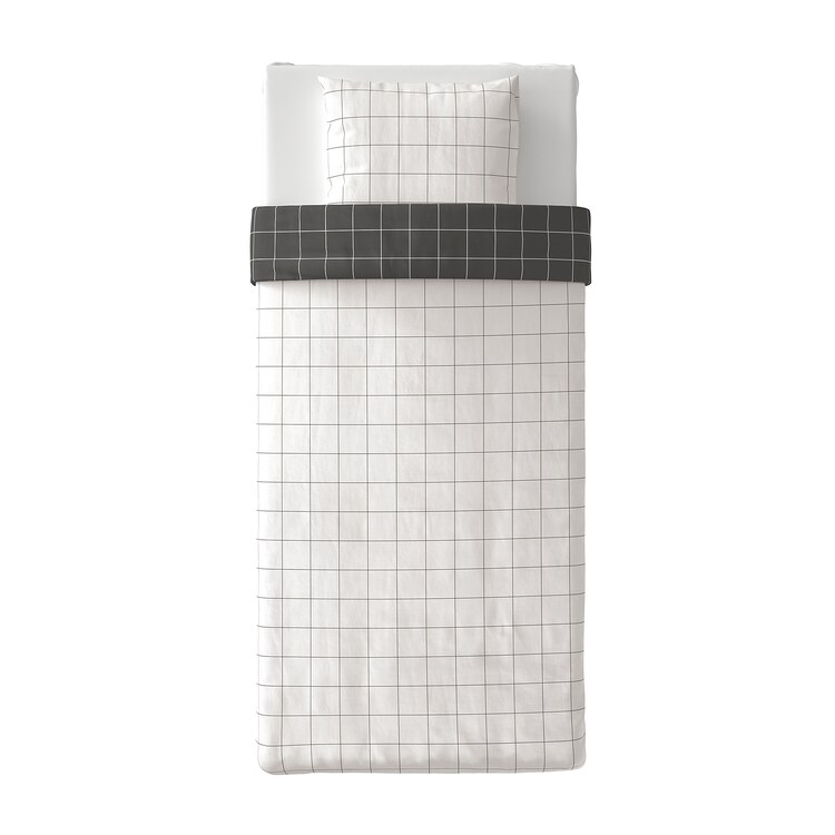 

Ikea Vitklover pościel 150x200 komplet czarny