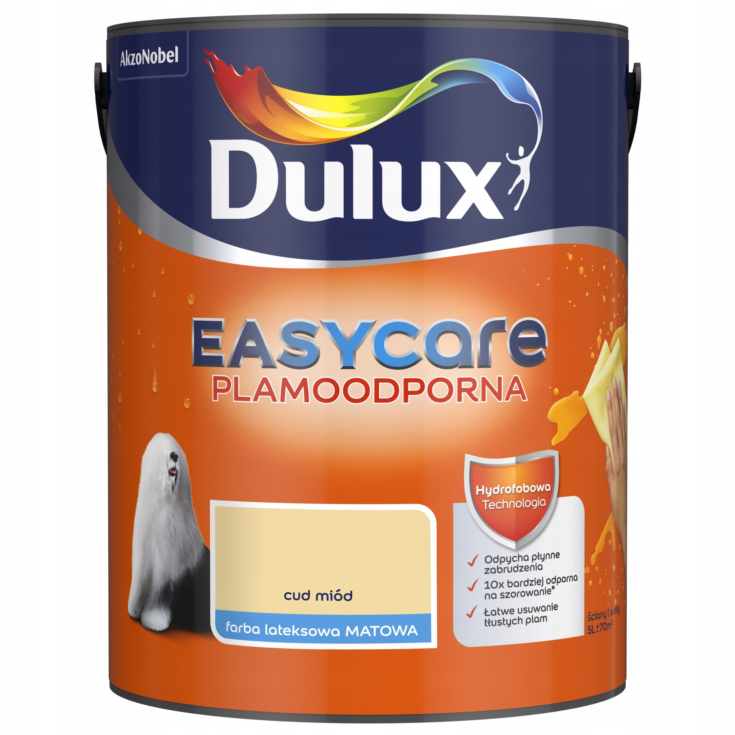 Dulux EasyCare barva na zeď Zázrak Med mat 5L