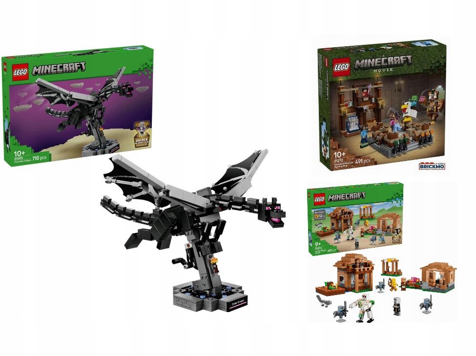 Klocki Lego Minecraft 21595 Smok Kresu Dwa Zestawy!