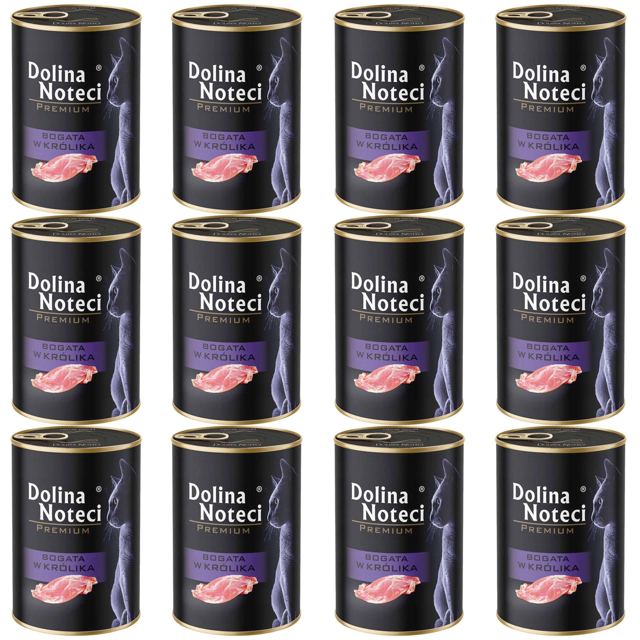 Levně Dolina Noteci Premium Mokré krmivo pro kočky Králík 12 x 400 g bez obilovin