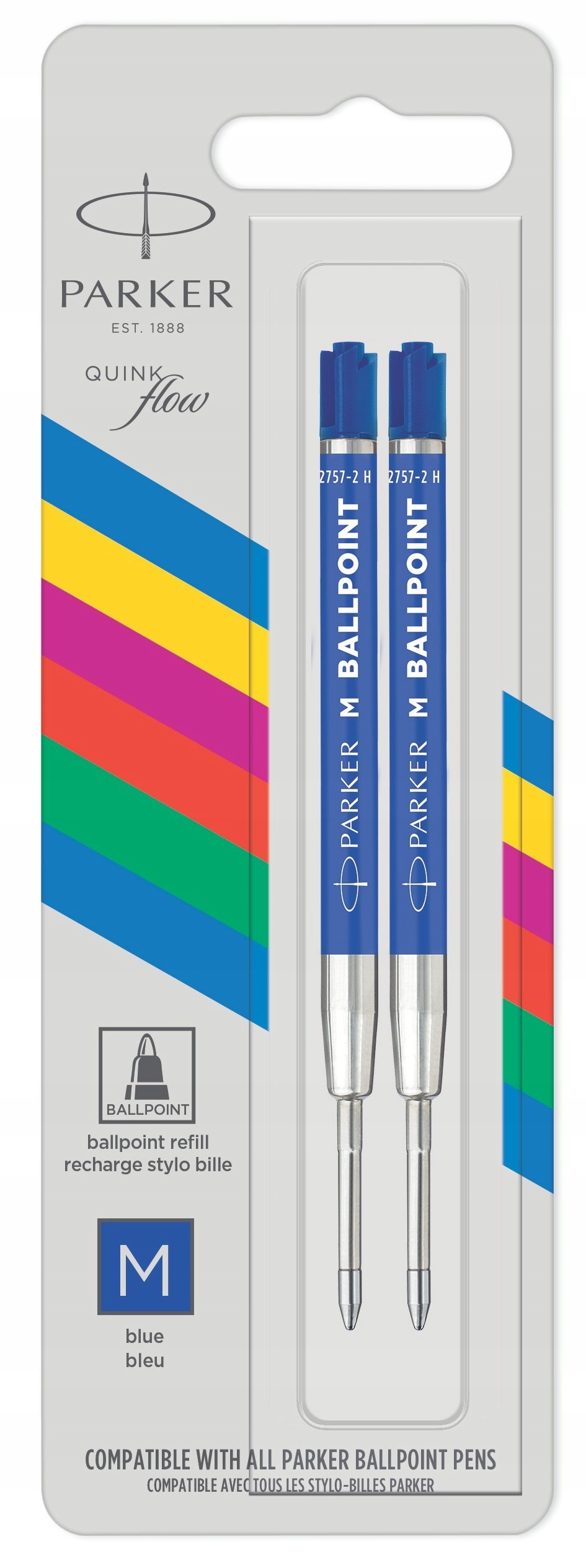 

Parker Wkłady do długopisu Niebieskie (M) 2 szt.