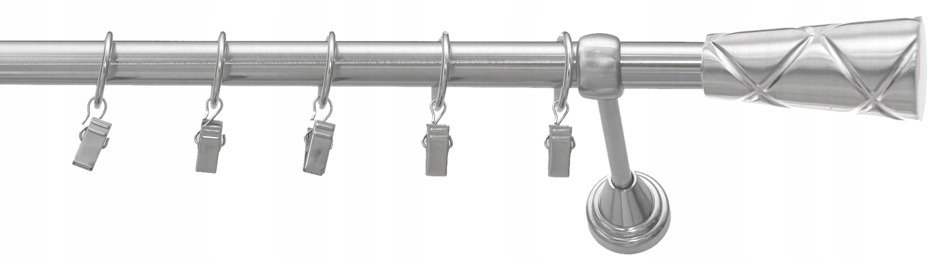 

Karnisz sufitowy pojedynczy 19mm Ciche Kółka 150cm