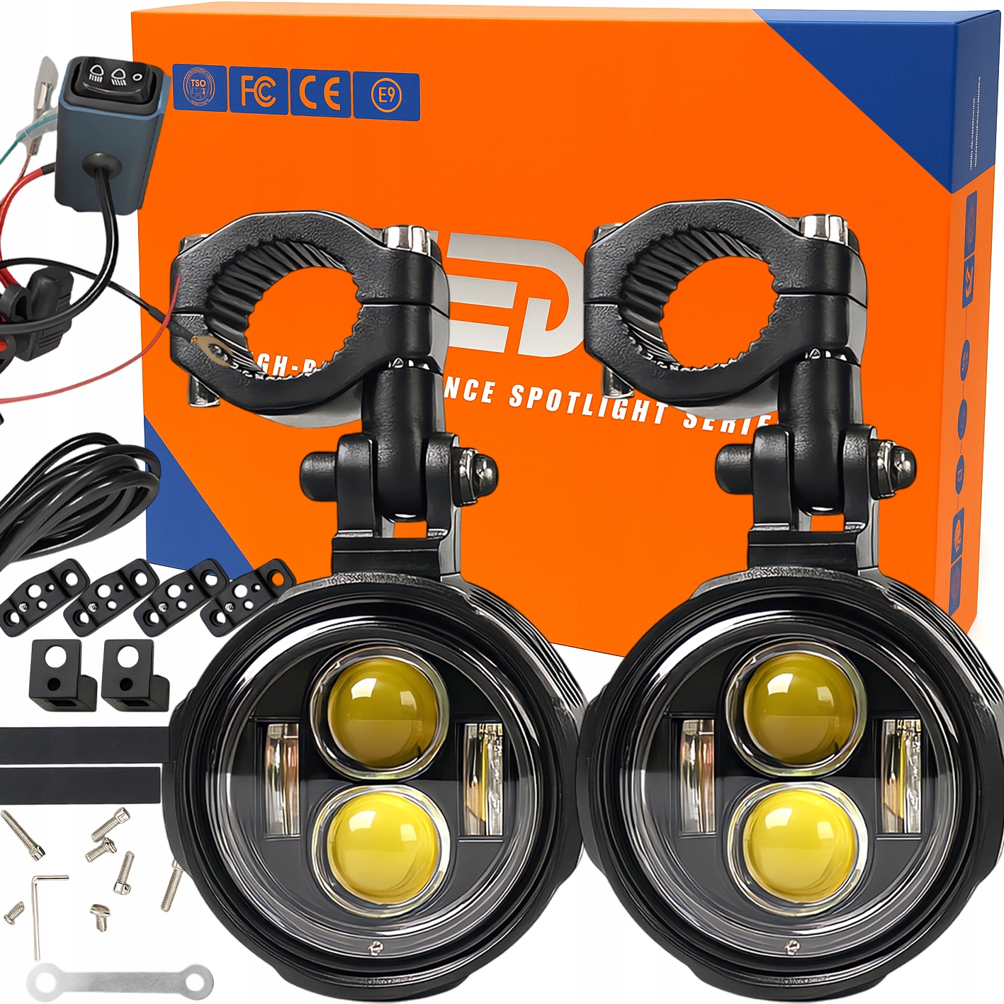 Motocyklové Krátké Dlouhé Halogenové Lampy Pro Motocykl Čtyřkolek V Terénu