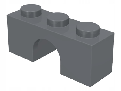 

Lego 4490 Łuk 1x3 szary ciemny Nowy (1g)