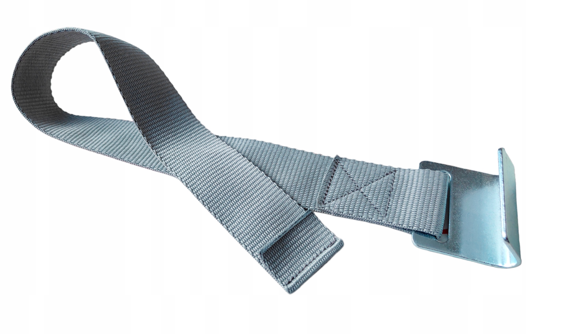 PASEK naciągu FIRANKI w NACZEPIE naciąg plandeki SZARY pas hak ocynk