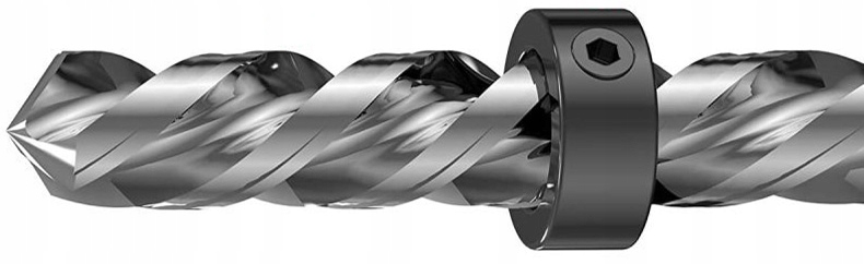 OGRANICZNIKI DO WIERTŁA WIERTEŁ OGRANICZNIK GŁĘBOKOŚCI 3 -16 mm 8szt. Liczba elementów w zestawie 9 szt.