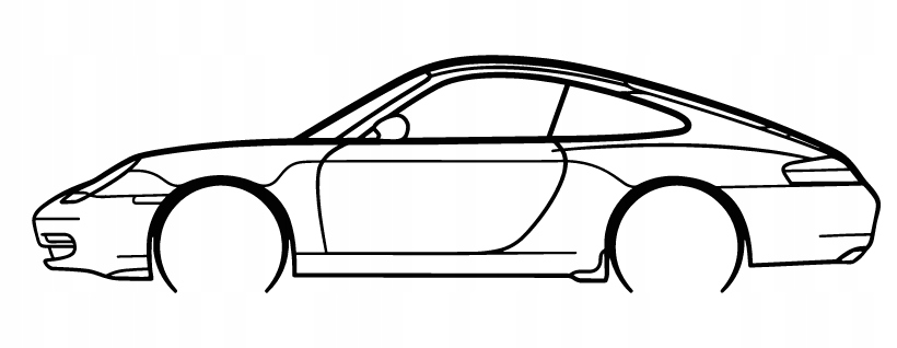 nástěnná dekorace Obrázek Porsche 911 model 996