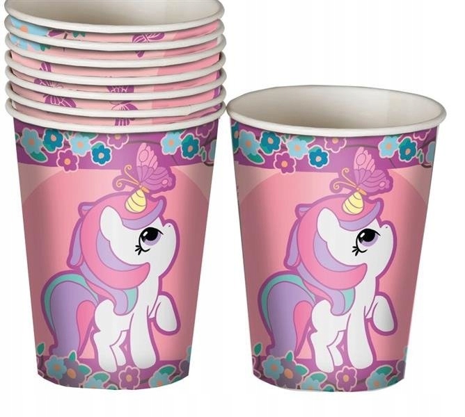 KUBECZKI KUBKI JEDNORAZOWE KUCYK DZIECI 8SZT.