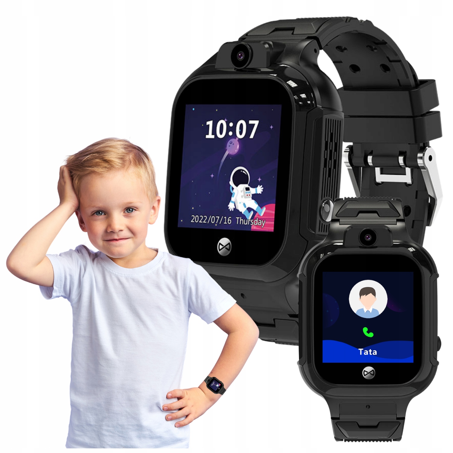 Smartwatch dla dzieci zegarek na kartę Gps lokalizator z kamerą aparatem