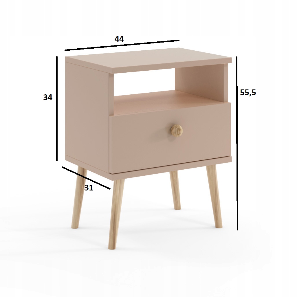 Stolik szafka nocna 44 cm w stylu BOHO Marka inna