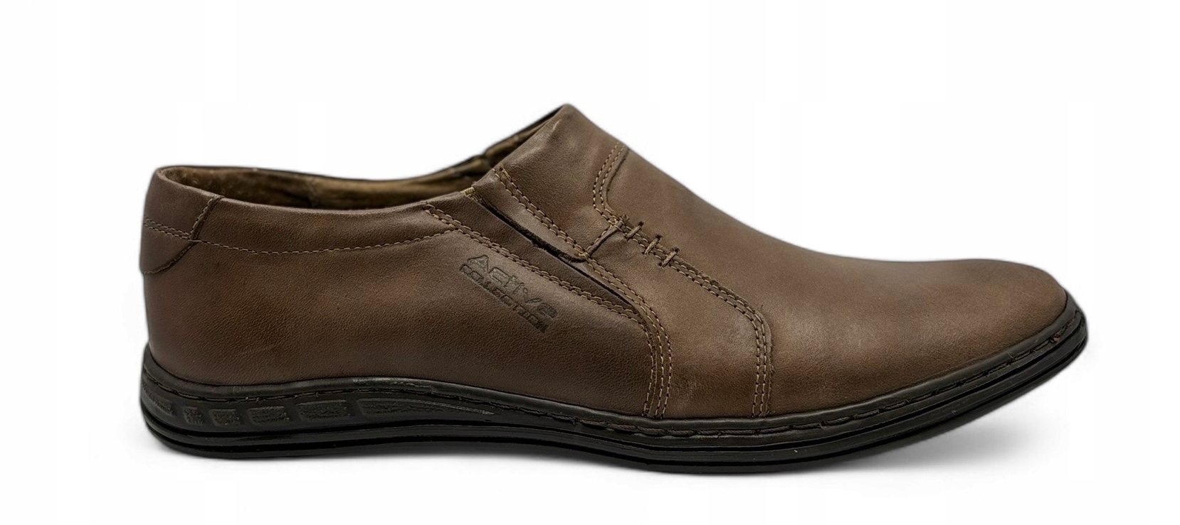 Pánské nazouvací polobotky Polbut 334 – přírodní kůže, velikost 45