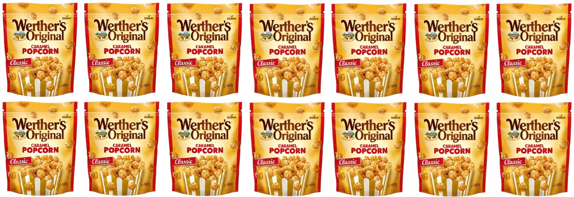 Levně 14x 100g Werther's Original Karamelový Popcorn Karton