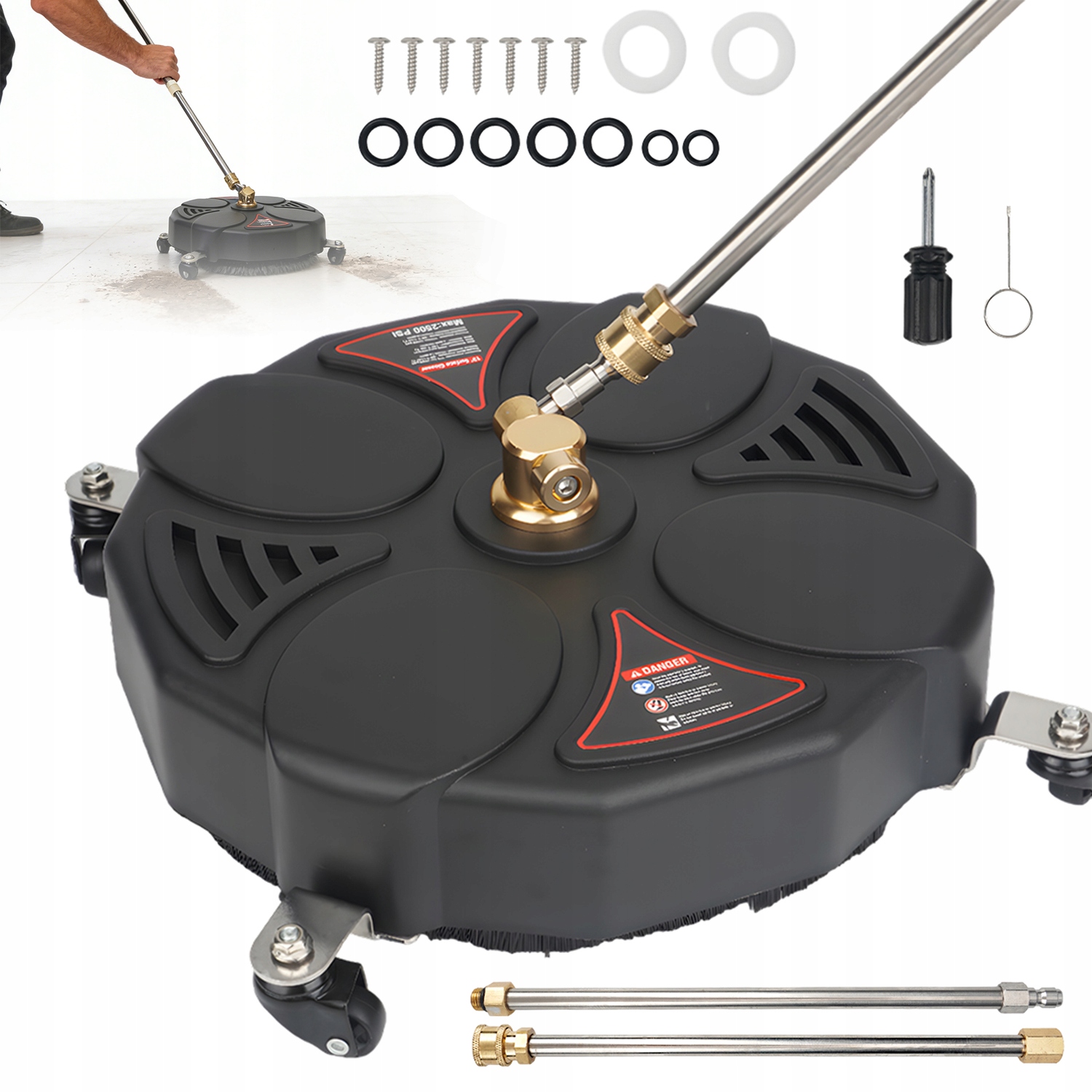 Tlaková Pračka 2500 Psi: Standardní Konektor 1/4" 4-KOLOVÝ Systém Pro Vozovku