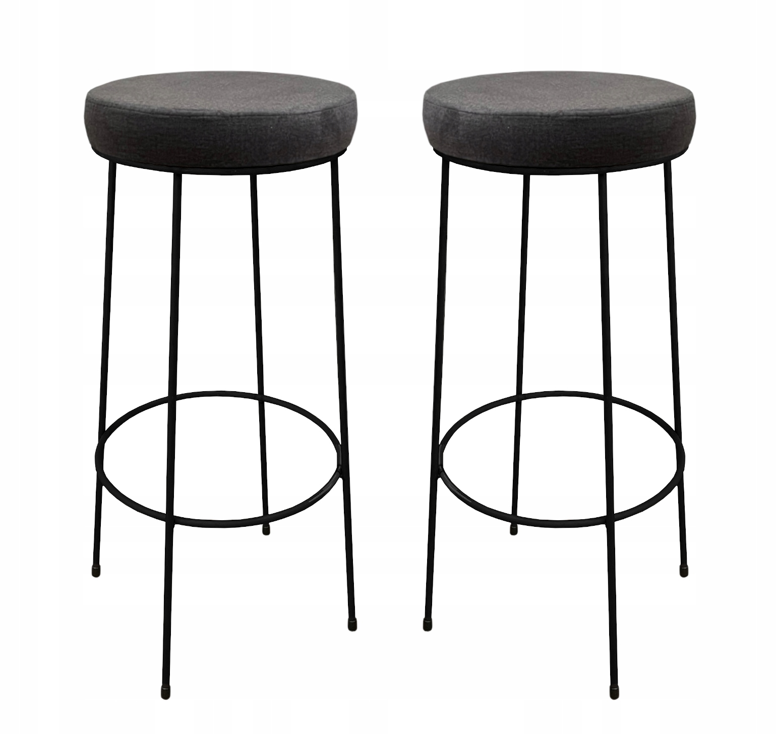 

2 x hoker wysoki taboret 75 cm grafit metalowy 1P