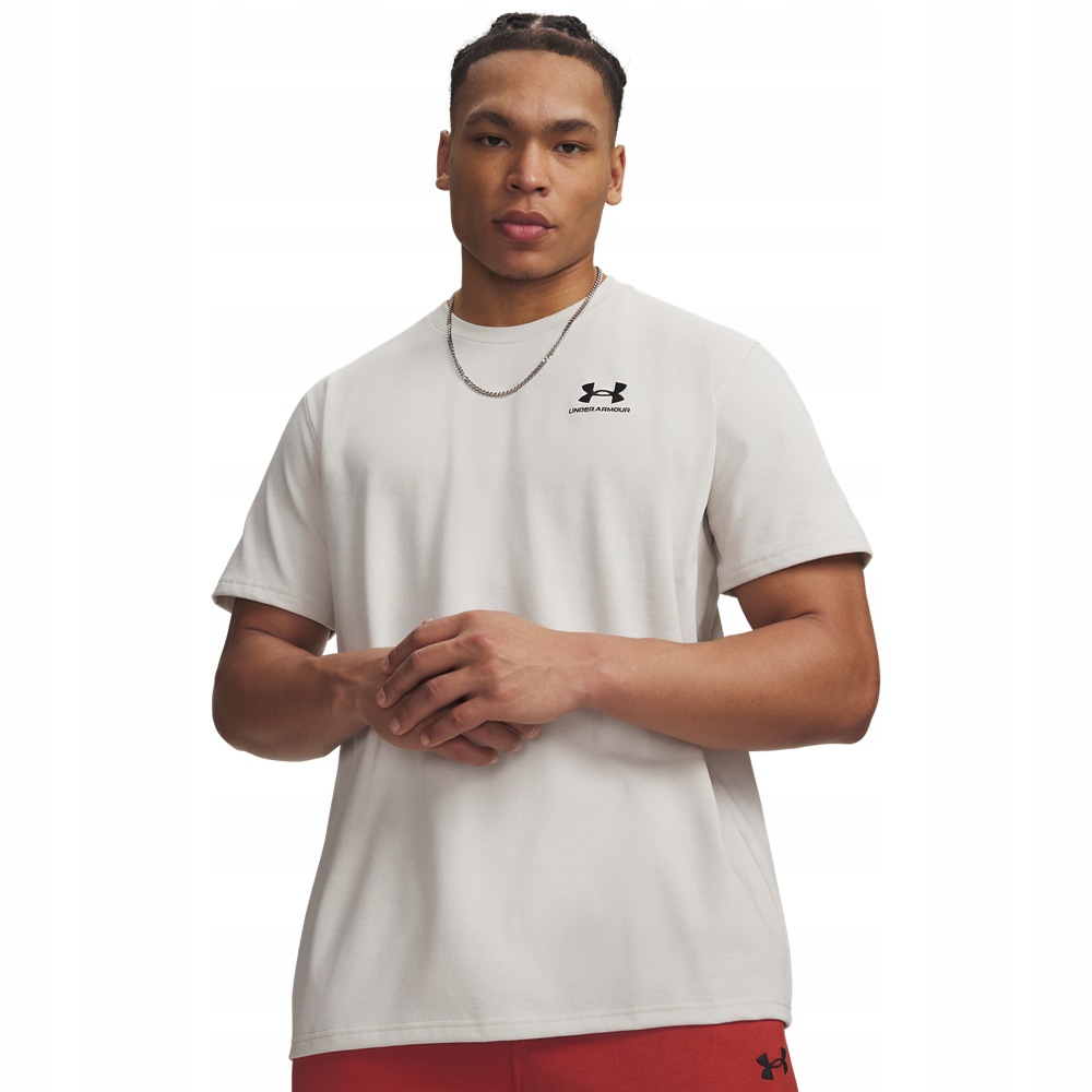Tričko Ua Logo Embroidered Heavyweight Bílé S Under Armour AW26