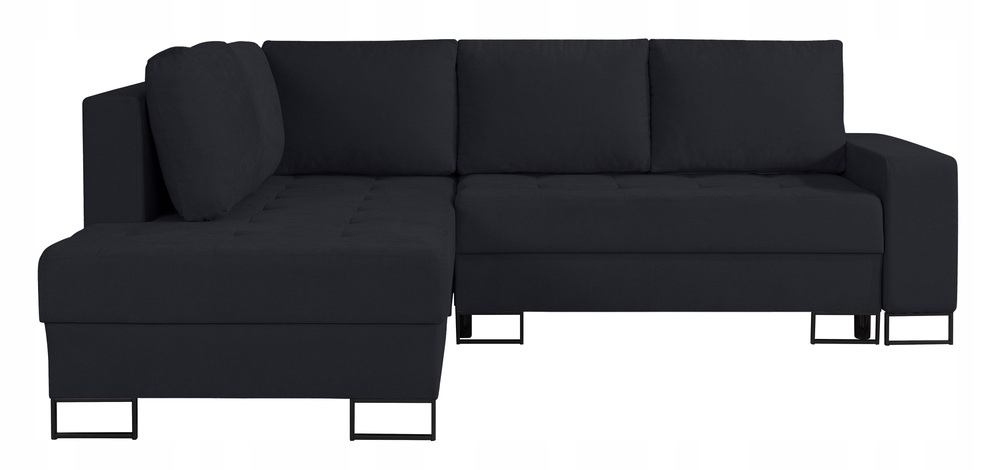 Rohová Sedací Souprava s funkcí spaní Larelle, levostranná, grafitová žinylka