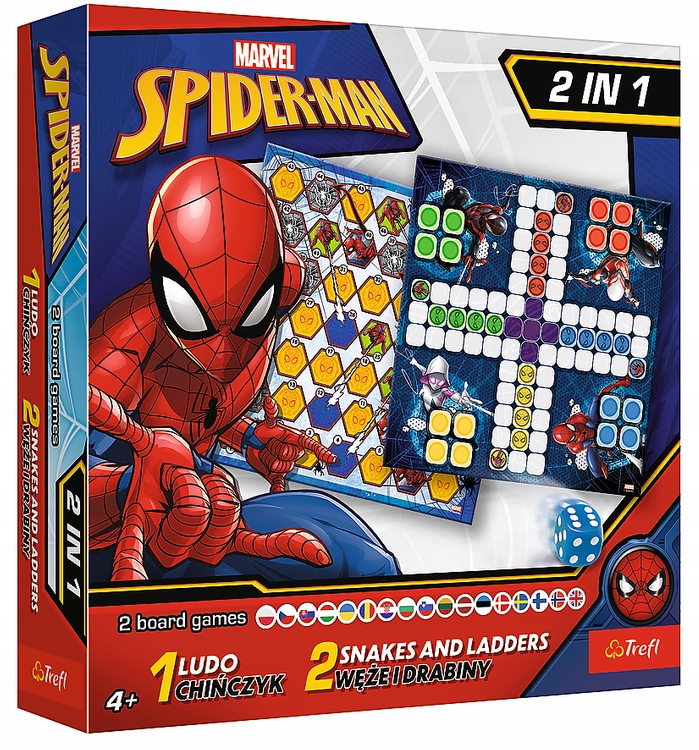 Gra 2w1 Chińczyk/Węże i drabiny SPIDER-MAN TREFL 4+ Kod producenta 5900511024197