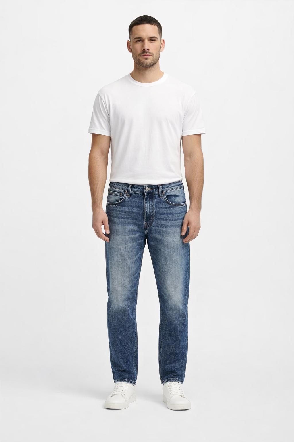 Pepe Jeans Pánské Jednoduché Džíny S Oděrkami Bavlna 34/34 Awa