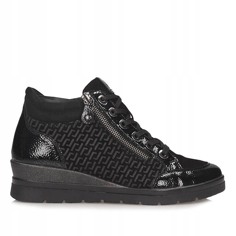 Pohodlné černé dámské kotníkové boty Remonte R0773-05