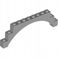 

Lego łuk mostek 1x12x3 j.szary 1szt 18838 30938 N