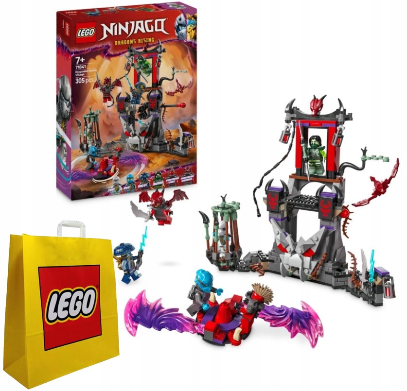 Lego Ninjago Bouřková vesnice draků 71841 velká taška Lego