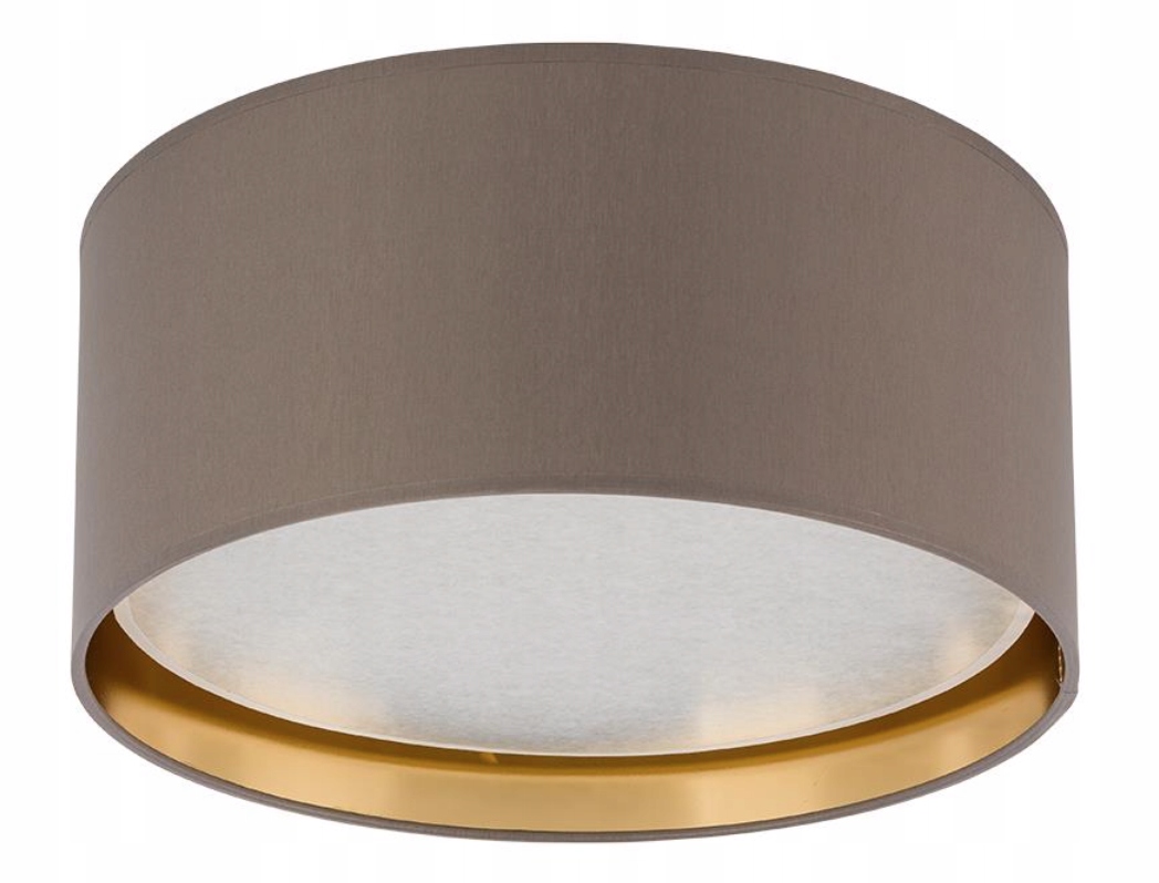 Lampa sufitowa plafon 45cm beżowo złoty