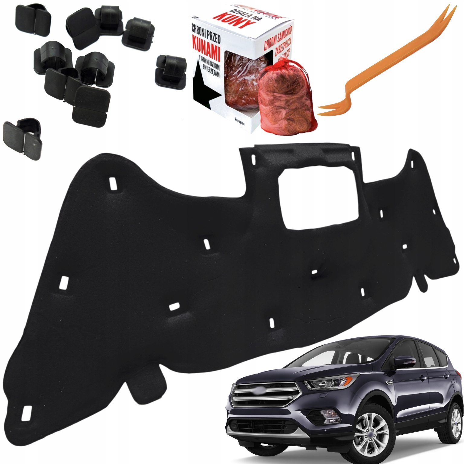 Odhlučnění masky Izolace Ford Kuga II 16-19R odpuzovač stahovák Hq