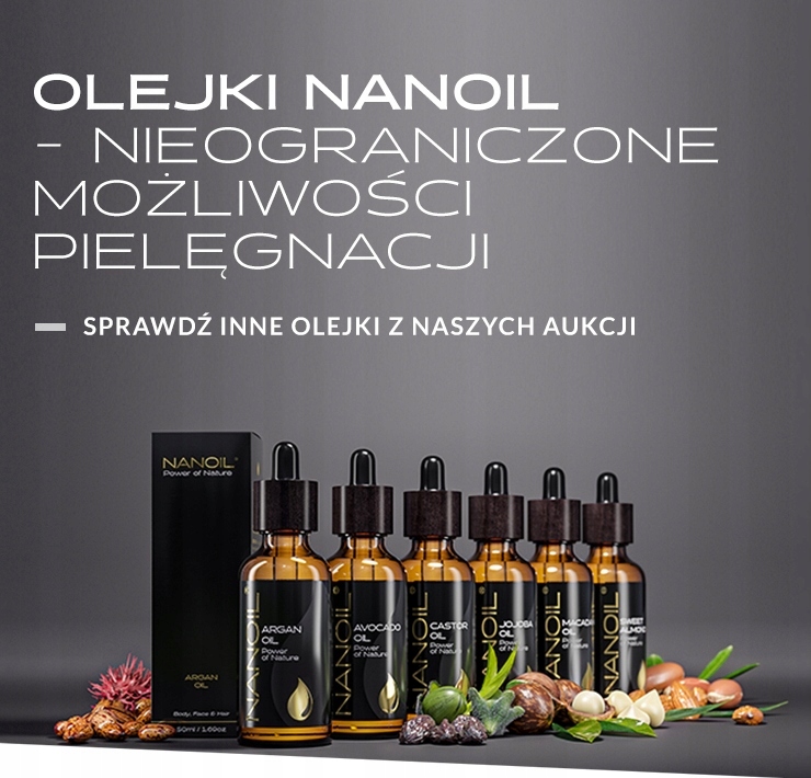 Olejek arganowy Nanoil - 50ml Opakowanie butelka z pipetą