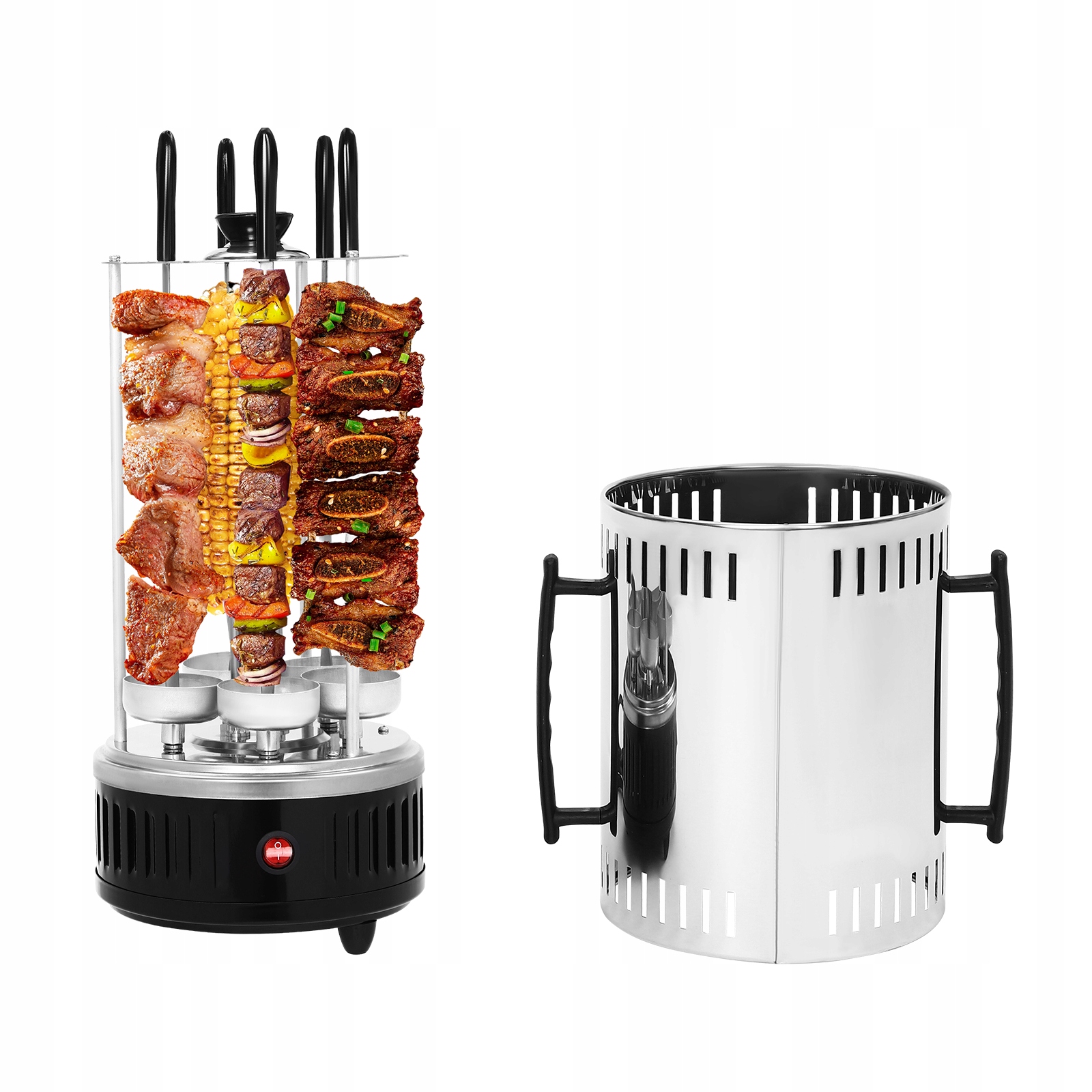 Grill Elektryczny 1000W Z 5 Rożnami 20*37.5CM Obrotowy Grill Elektryczny