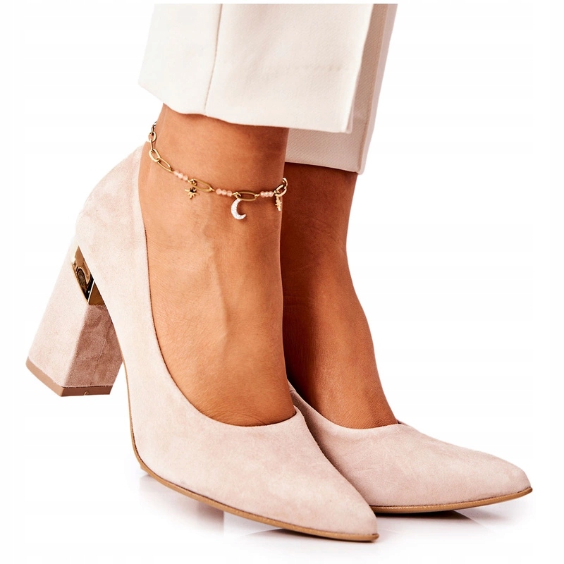 Semišové Lodičky Lewski 3117 Béžové 35