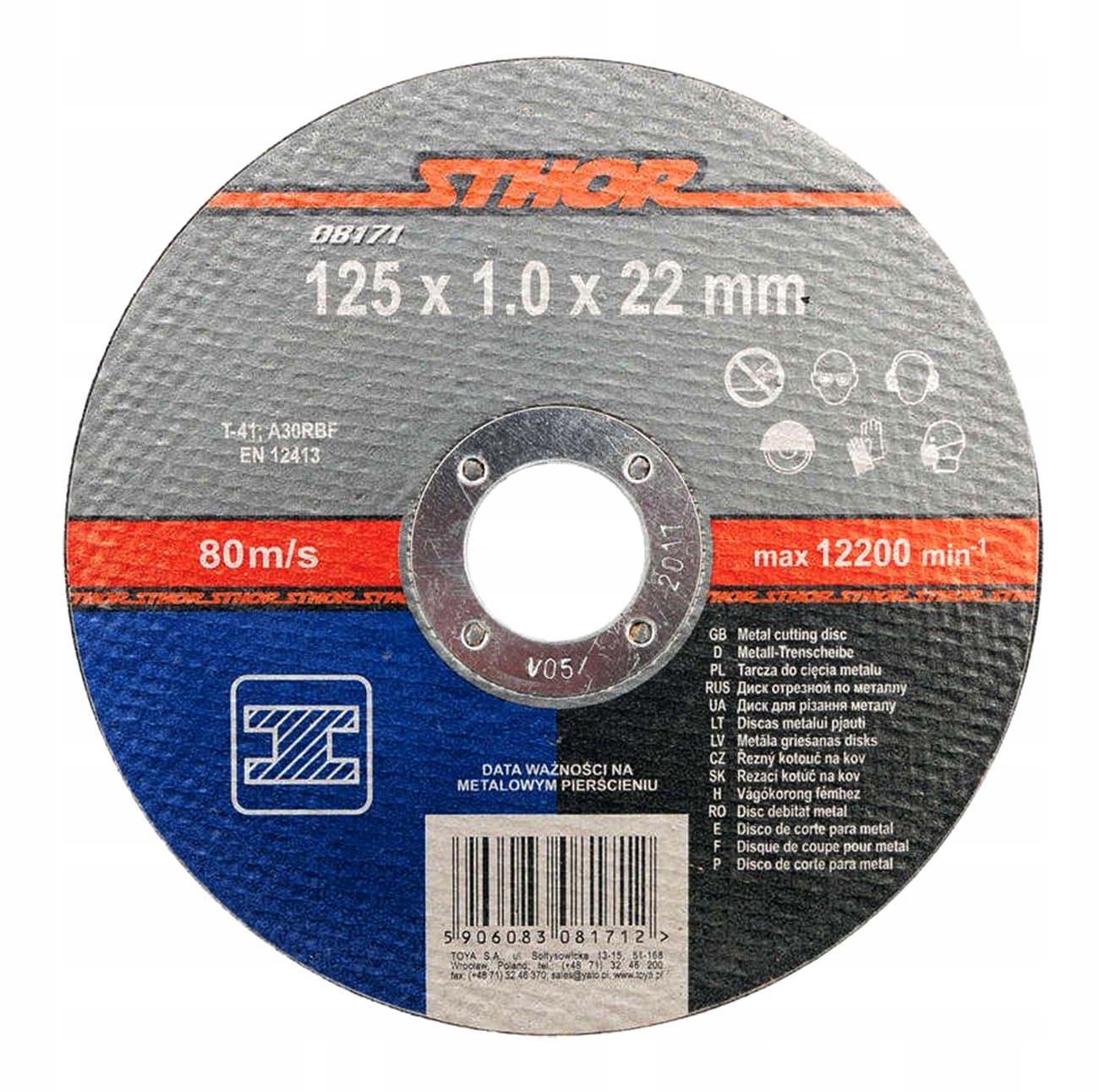 

Tarcza Do Cięcia Metalu 125X1X22MM Sthor