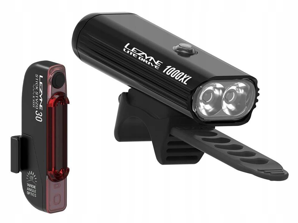 Lezyne Lite Drive 1000/30 lm Usb zestaw lampek przód+tył