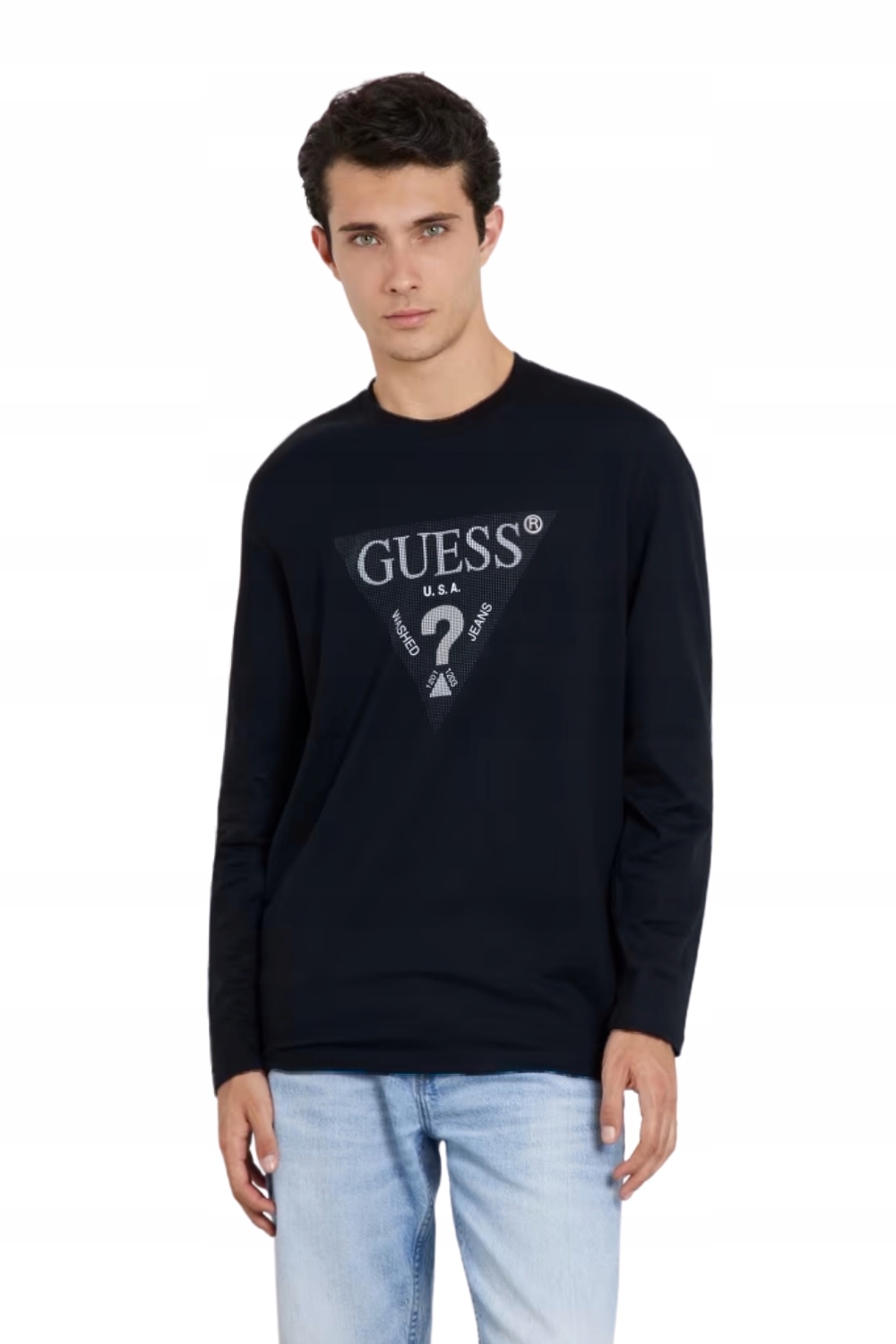 Guess Tmavě modrý pánský dlouhý rukáv Ls Cn XL