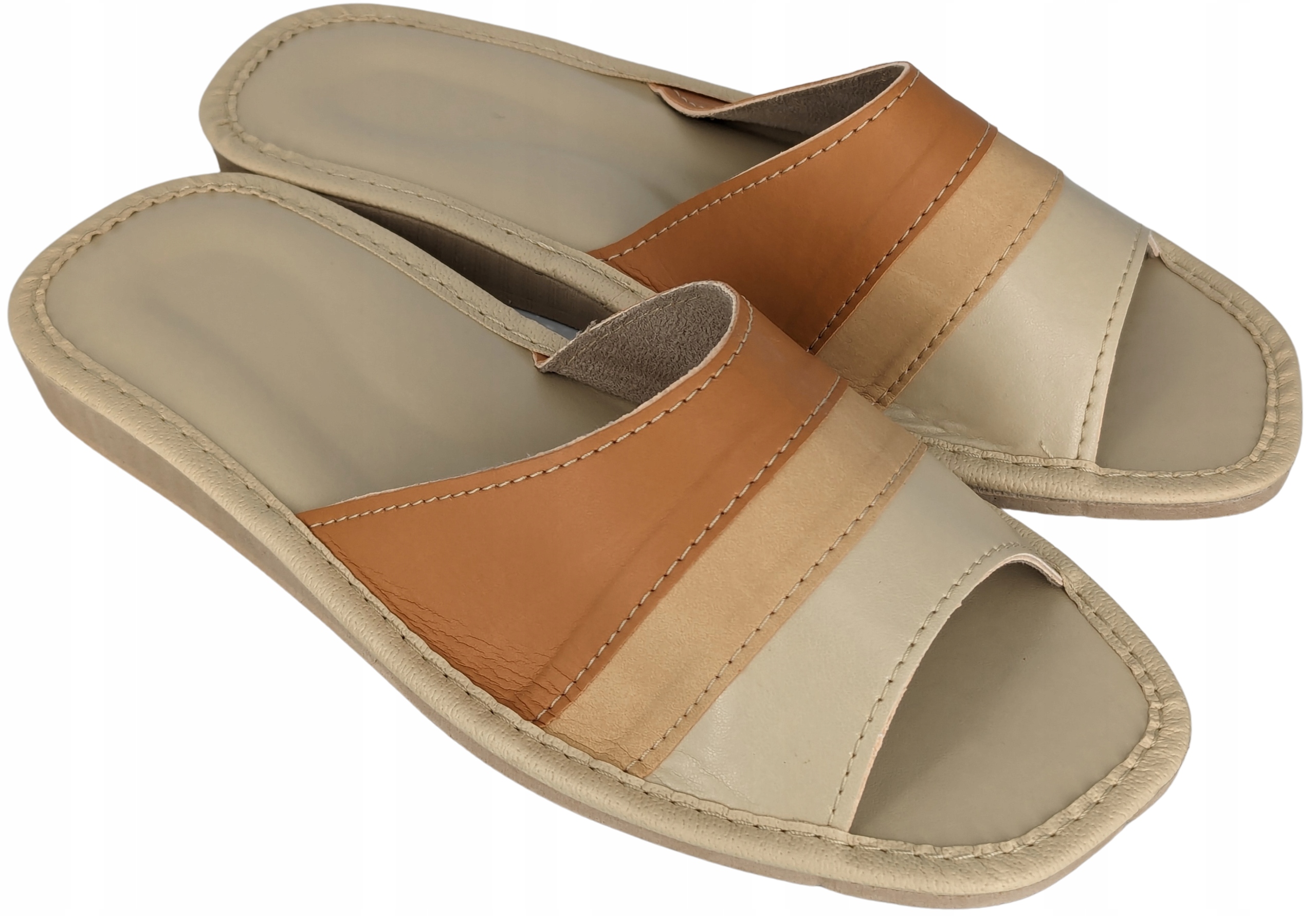 Kapcie Pantofle Skórzane Laczki Polskie Papucie Ciapy Damskie Domowe Brąz EAN (GTIN) 5905261933096