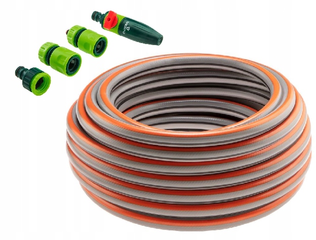 Neo Tools Set Zahradní hadice 1/2 x 20 m 4-vrstvová Spojky Zavlažovač