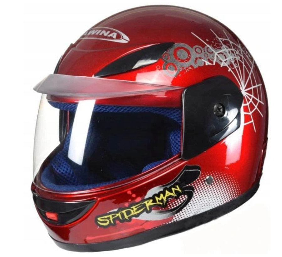 Dětská Přilba Pro Děti Spiderman červená Na Motorku 47-49 cm Ce
