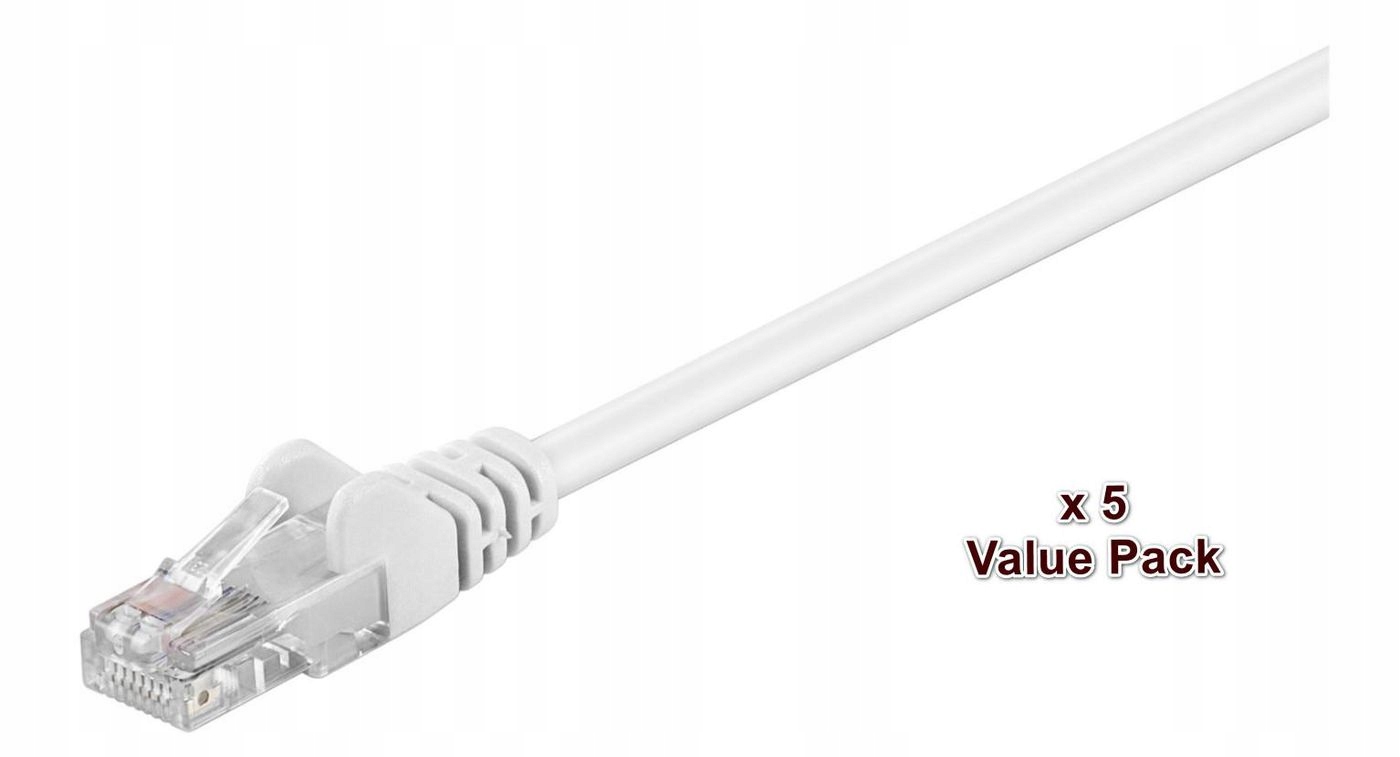 MicroConnect U/UTP CAT5e 15M biały 5 szt